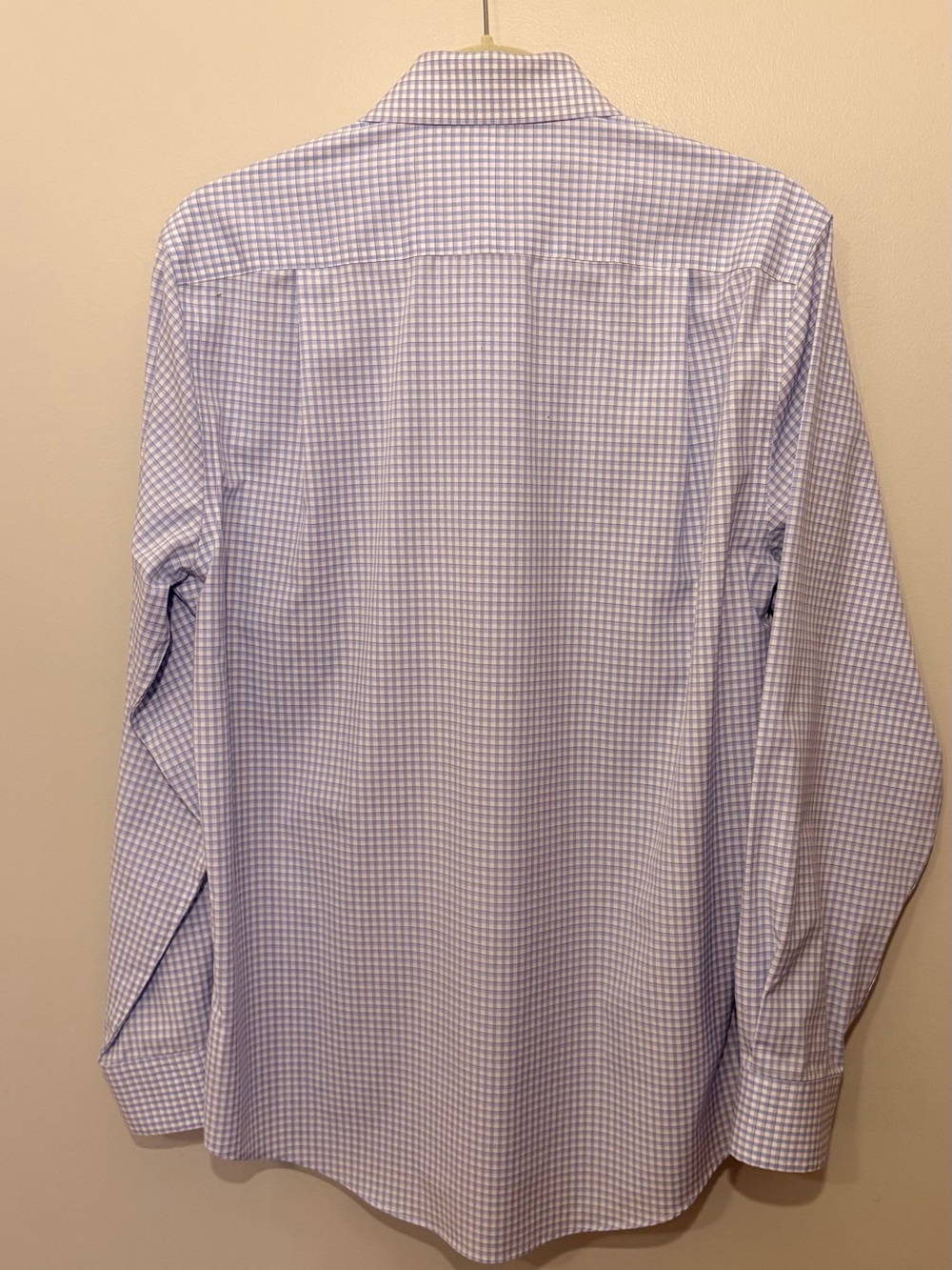 Jos. A. Bank Men’s Light Blue & Lavender Gingham Button Down Dress Shirt - Picture 4 of 5
